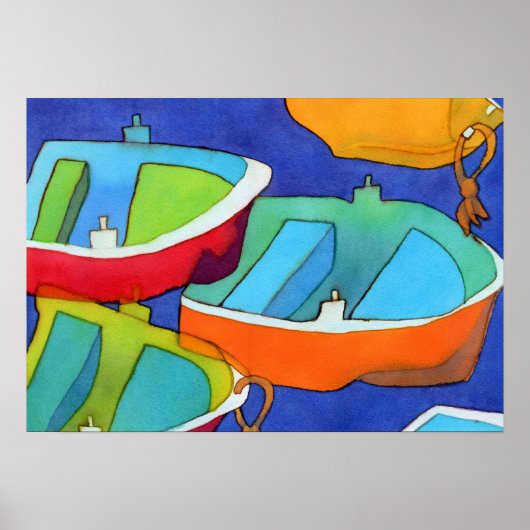 Poster roeiboten (Voorkant)