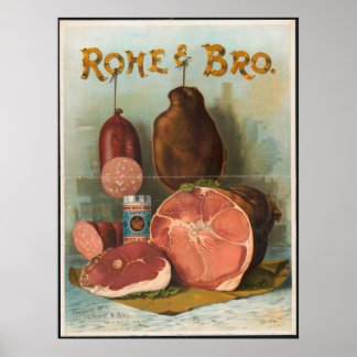 Poster Rohe & Bro Antique Viande Ad