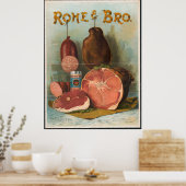 Poster Rohe & Bro Antique Viande Ad (Cuisine)