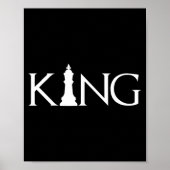 Poster roi avec pièce d'échecs king (Devant)