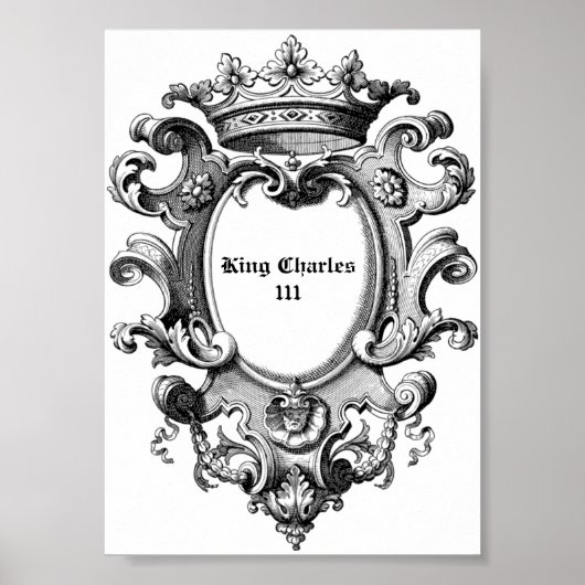 Poster Roi Charles 111 Couronne royale (Devant)