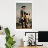 Poster Roi Charles III (1716-88) comme chasseur, 1786/88 (Bureau à domicile)