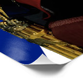 Poster Roi Charles III avec drapeau britannique (Coin)