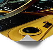 Poster Roi Cybernétique coloré Abstrait (Coin)