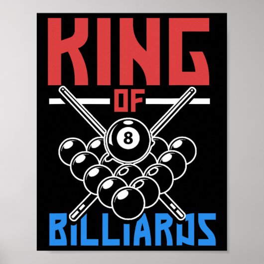 Poster Roi De Billard Billard Billard Billard Billard Cue (Devant)