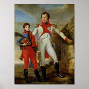 Poster Roi de la Hollande et du Prince héritier de la