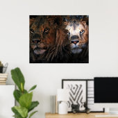 Poster Roi de la Jungle (Bureau à domicile)