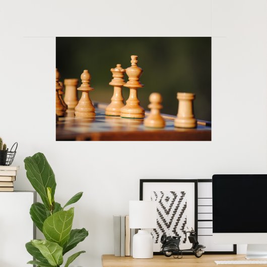 Poster roi des échecs (Bureau à domicile)