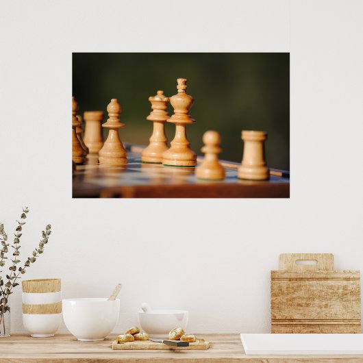 Poster roi des échecs (Cuisine)