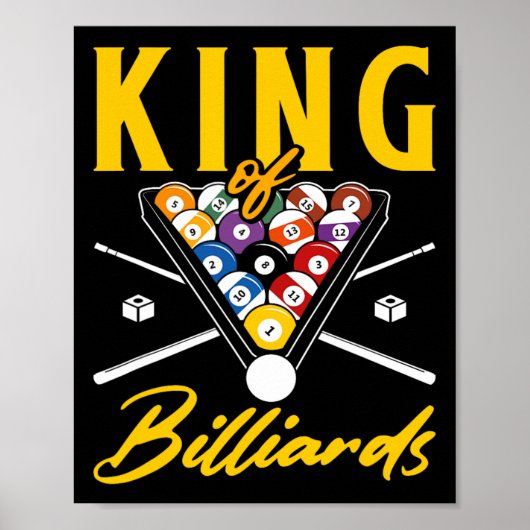 Poster Roi Du Billard Billard Billard Billard Cue En Rack (Devant)