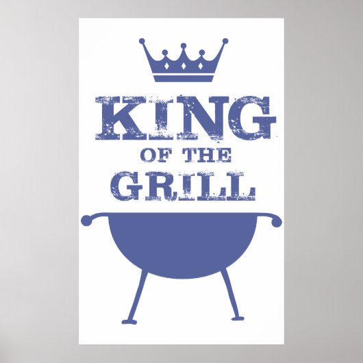 Poster Roi Du Grill, Bleu (Devant)