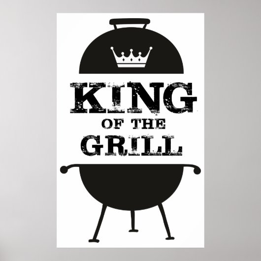 Poster Roi Du Grill, Couronne Blanche Noire (Devant)