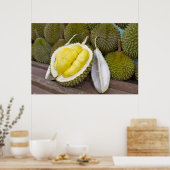 Poster Roi durian des fruits à Singapour (Cuisine)