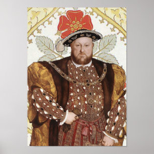 Poster Roi Henri VIII Tudor Roi d'Angleterre Portrait