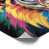 Poster Roi Lion Cosmique - Chef-d'œuvre de faune psychédé (Coin)