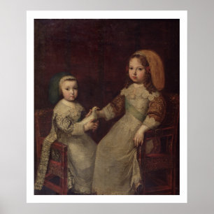 Poster Roi Louis XIV (1638-1715) enfant avec Philipp