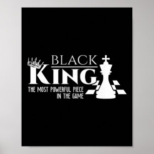 Poster Roi Noir - La Pièce La Plus Puissante Du Jeu -