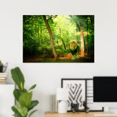 Poster Roi triomphant (Lion Christian Art) (Bureau à domicile)