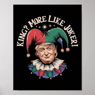 Poster Roi Vintage Plus Comme Joker Drôle Anti Trump 