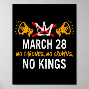 Poster Rois mars 28 2026 trônes couronnes hommes femmes d