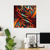Poster RokcloneDesigns 2024 Art Intelligence Alien Series (Bureau à domicile)