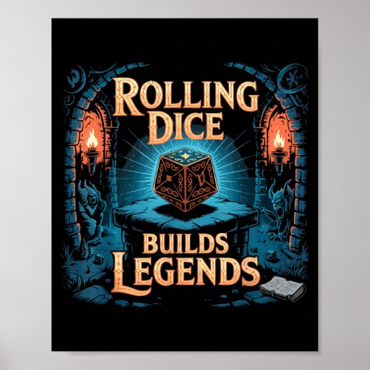 Poster Role Playing Gamer Rpg Master D20 Tabletop Funny R (Devant)