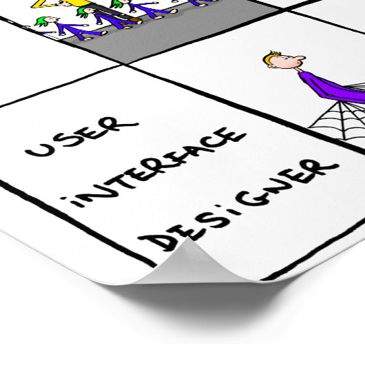 Poster "Rôles dans le monde informatique" (Coin)