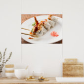Poster Roll de crevette Tempura Sushi (Cuisine)