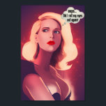 Poster "Roll My Eyes Out Loud" Drôle Pop Art Canvas Post<br><div class="desc">Impression artistique drôle, amusante et festive. Ajoutez du relief comique à votre maison ou à votre bureau avec cette amusante toile Pop Art avec une illustration de yeux roulants. Belle femme blonde pensant. Poster drôle de mème. Parfait pour égayer n'importe quel espace avec ses couleurs vives et ses oeuvres d'art...</div>