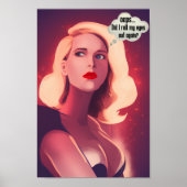 Poster "Roll My Eyes Out Loud" Drôle Pop Art Canvas Post (Devant)