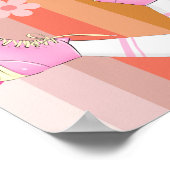 Poster Roll Retro Super Roller Skate Anniversaire Partie (Coin)