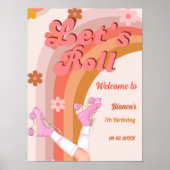 Poster Roll Retro Super Roller Skate Anniversaire Partie (Devant)