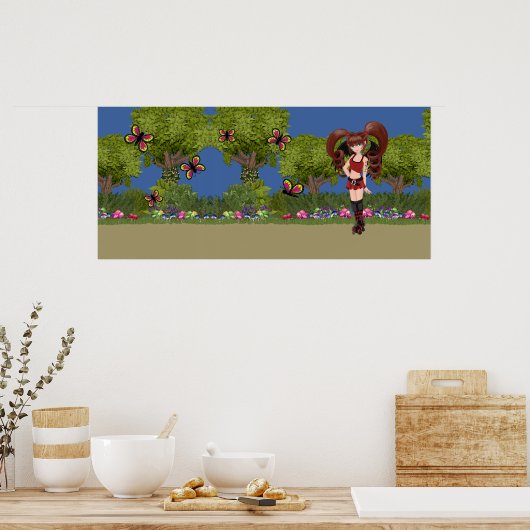 Poster Roller Derby Anime Patinage de fée (Cuisine)