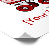 Poster Roller Derby Patinage - Rouge (Coin)