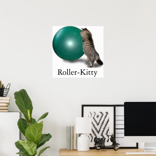 Poster Roller-Kitty (Bureau à domicile)