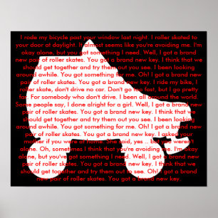 Poster roller skate : toute nouvelle clé