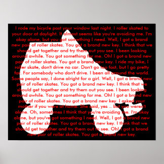 Poster roller skate : toute nouvelle clé