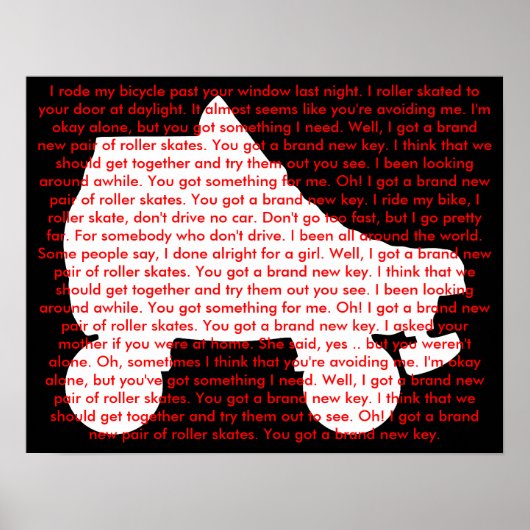 Poster roller skate : toute nouvelle clé (Devant)