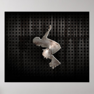 Poster Rollerblading ; Noir Cool