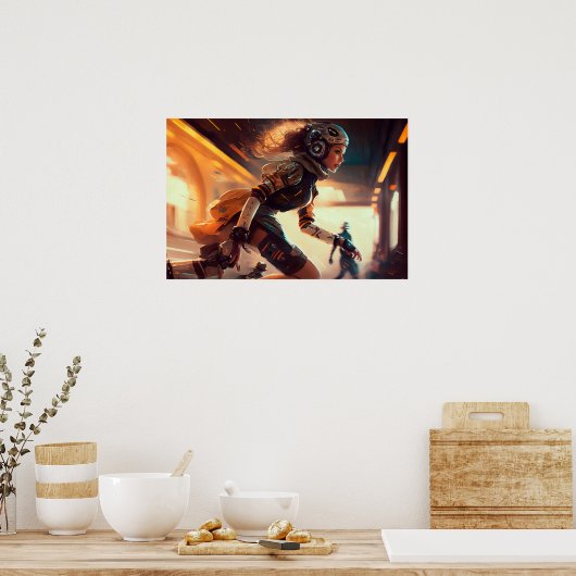 Poster Rollergirl (Cuisine)