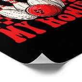 Poster Rollin Avec Mes Hommes Retro Bowling Funny Bowling (Coin)