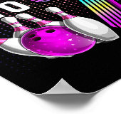 Poster Rollin Into 7 Bowling Anniversaire fête 7e Anniver (Coin)