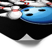 Poster Rollin Into 7 Retro Bowling Annithday Party 7th Bi (Coin)