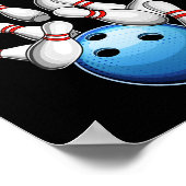 Poster Rollin Into 9 Retro Bowling Annithday Party 9th Bi (Coin)