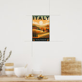 Poster Rolling Hills of Toscane - Vintage voyage (Cuisine)