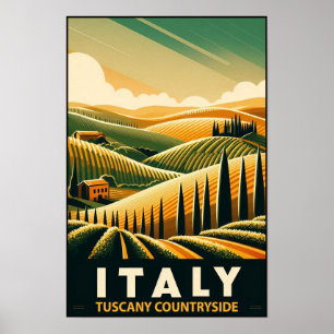 Poster Rolling Hills of Toscane - Vintage voyage