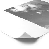 Poster Rolling Hills Panoramic Black and White Photo (Coin)