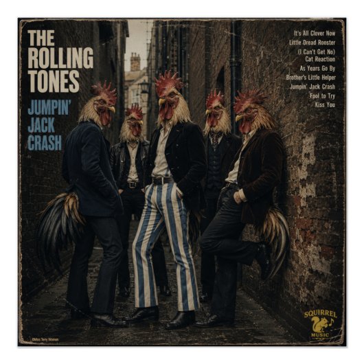 Poster Rolling Tones : une parodie (Devant)