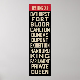 Poster Rollsign de réplique de la PCC de Toronto (Partie 