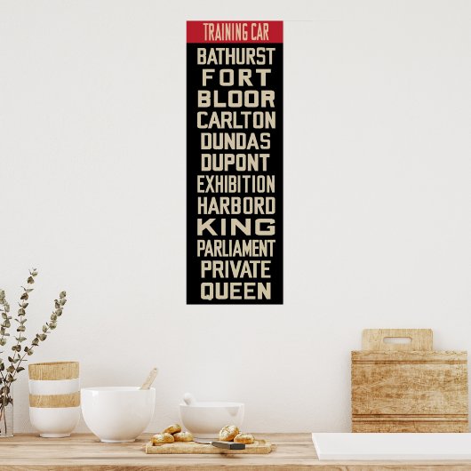 Poster Rollsign de tramway PCC (dimension de tramage IKEA (Cuisine)